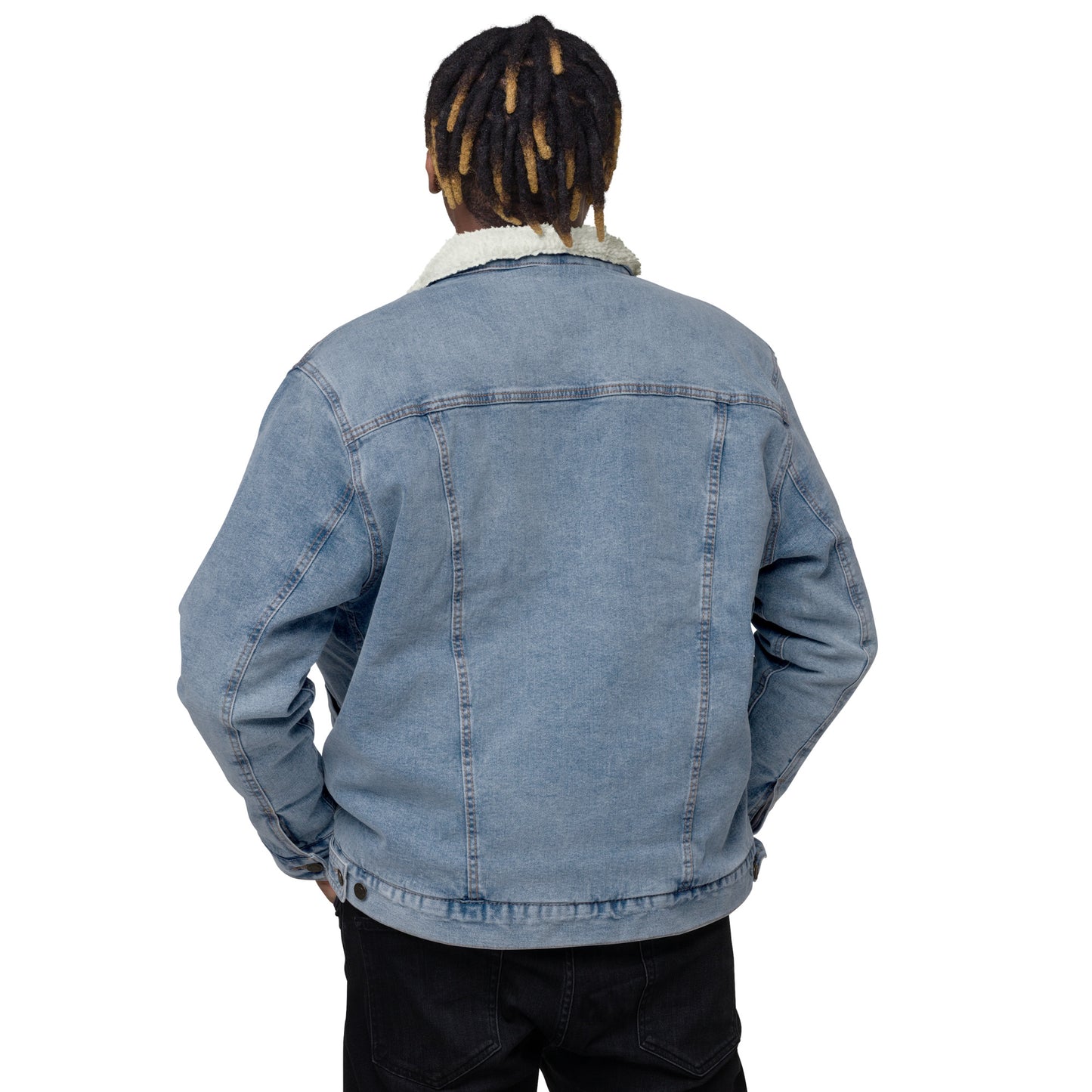 Smile Unisex denim sherpa jacket