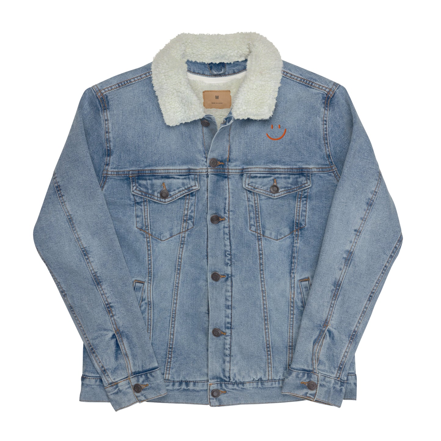 Smile Unisex denim sherpa jacket