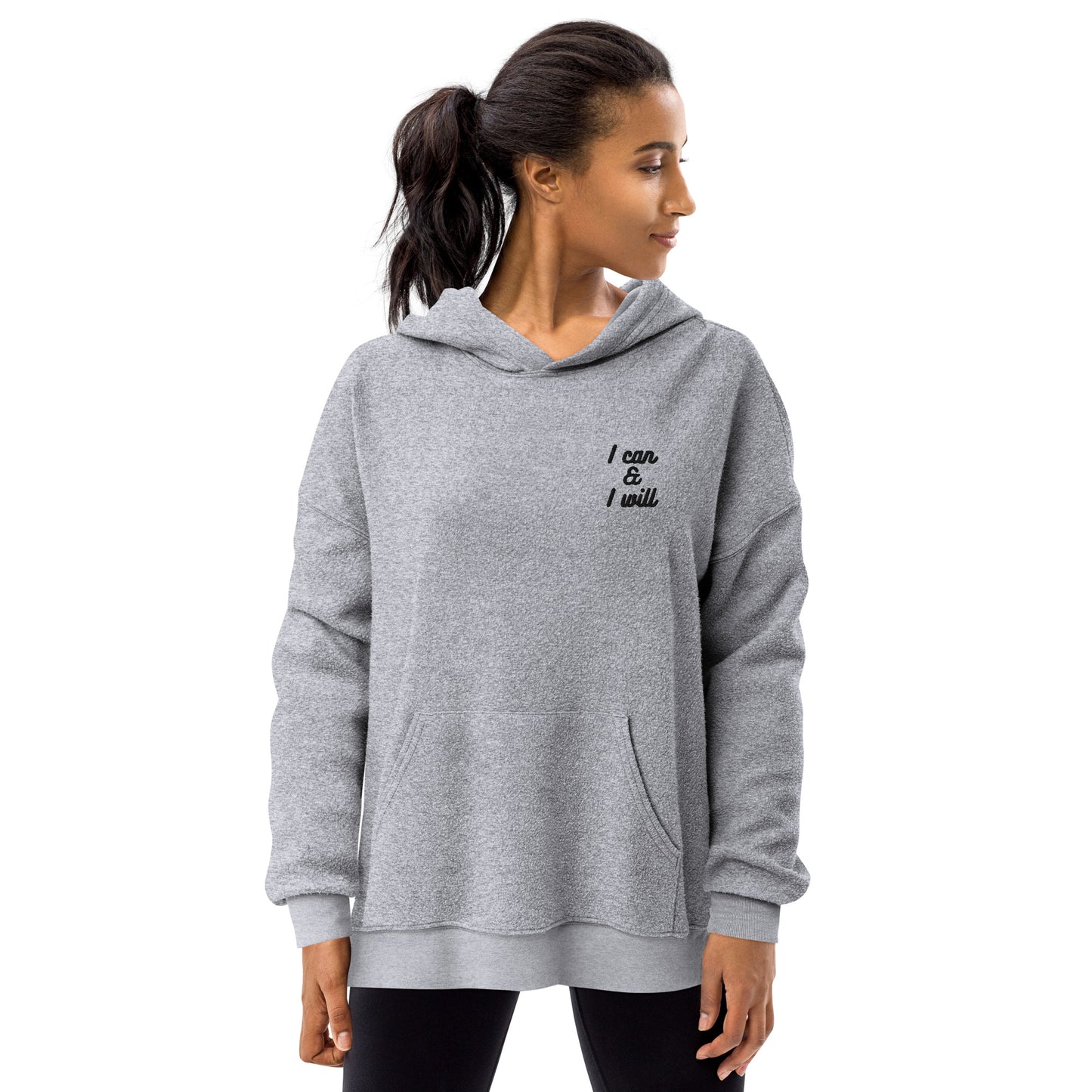 Affirmation Unisex sueded fleece hoodie