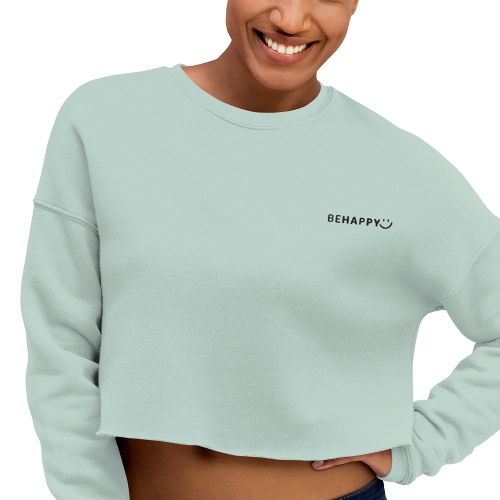 Be Happy Crop Sweatshirt